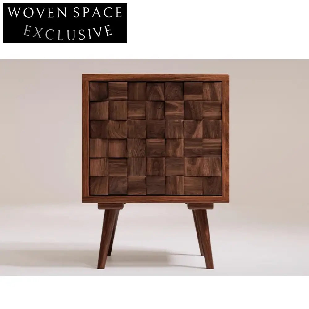 Wabi Sabi Ancient Elm Wood Bedside Table Nightstand