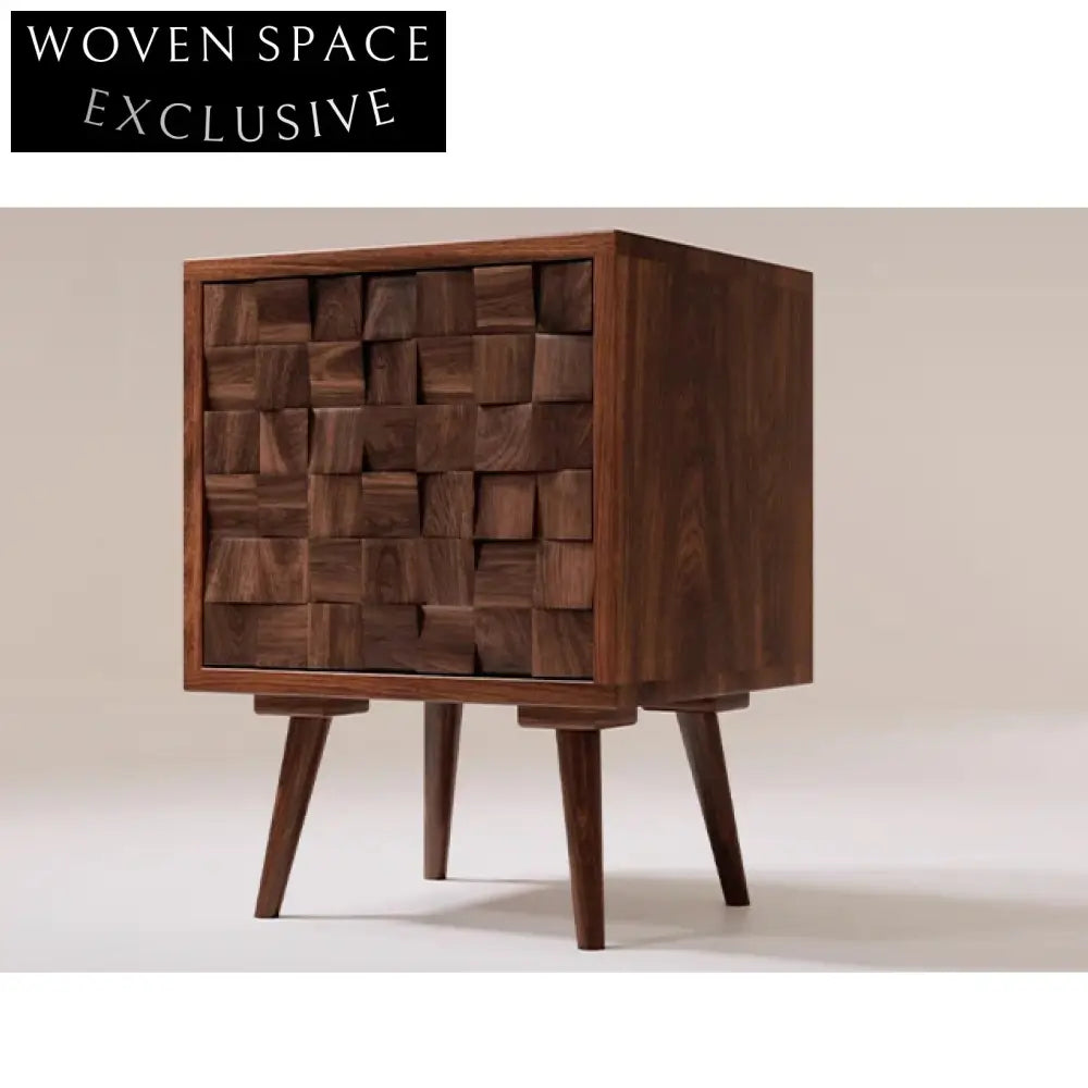 Wabi Sabi Ancient Elm Wood Bedside Table Nightstand