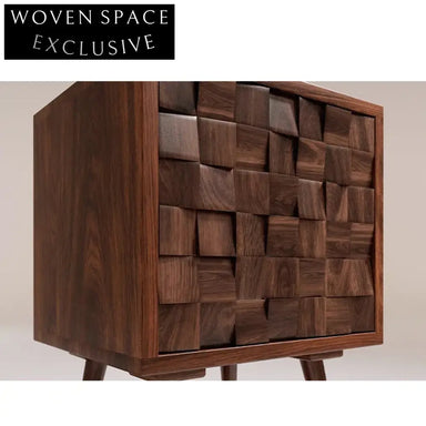 Wabi Sabi Ancient Elm Wood Bedside Table Nightstand