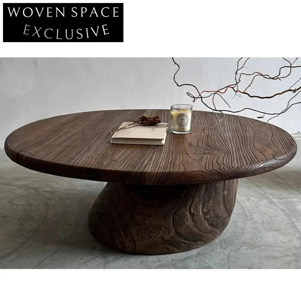 Wabi Sabi Antique Solid Camphora Wood Tatami Coffee Table