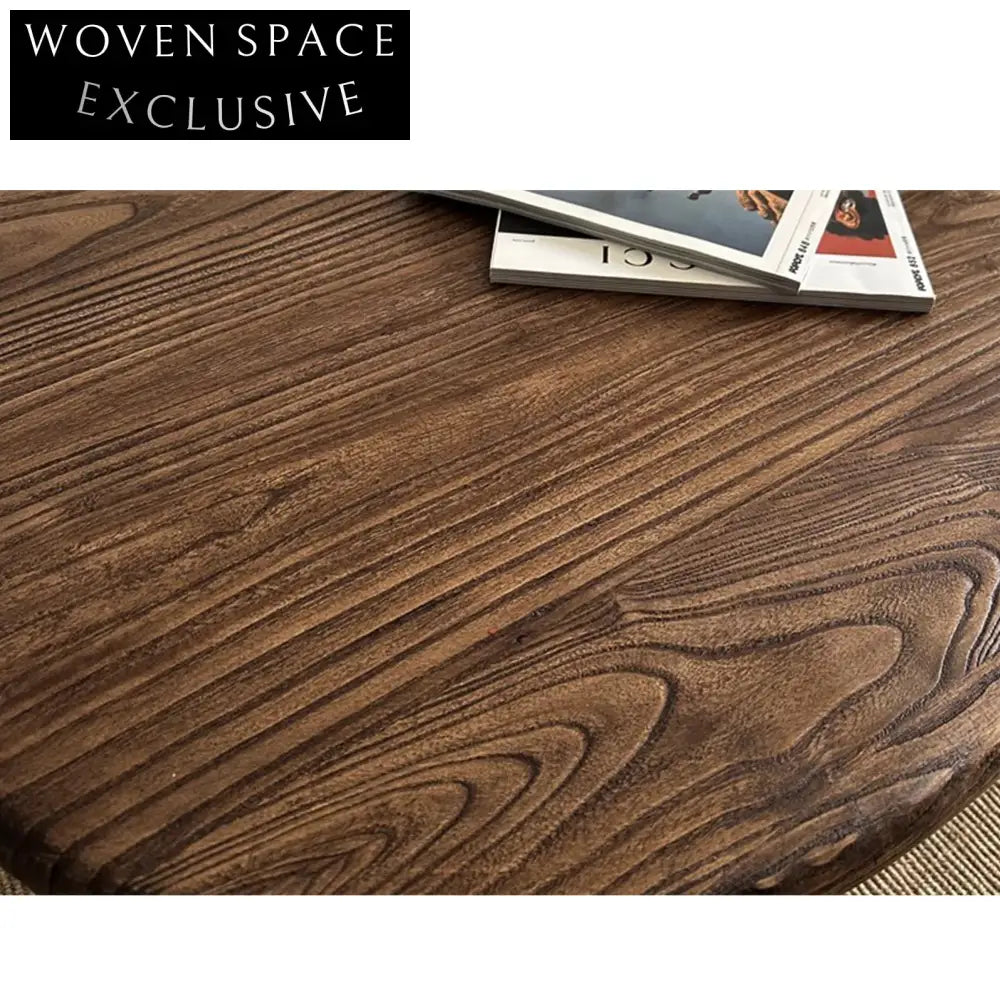 Wabi Sabi Antique Solid Camphora Wood Tatami Coffee Table