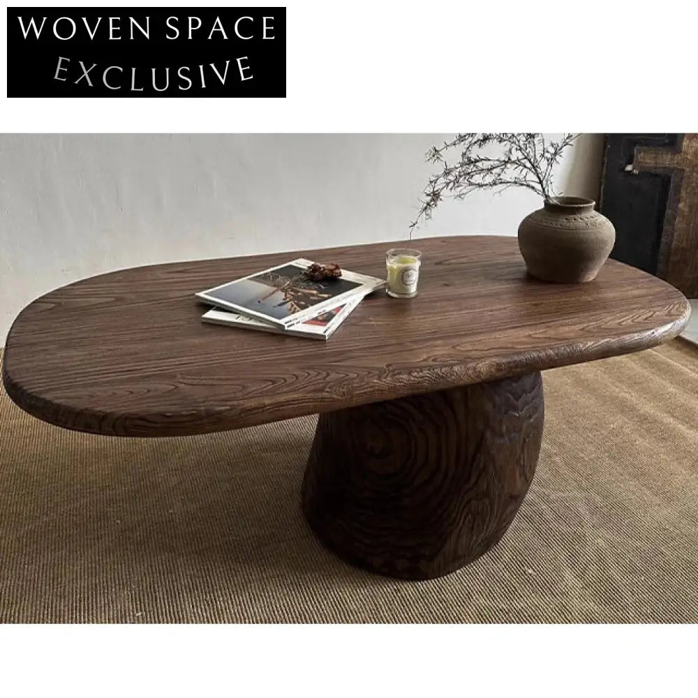 Wabi Sabi Antique Solid Camphora Wood Tatami Coffee Table