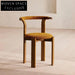 Wabi-sabi Beech Wood Boucle Fabric Upholstered Dining Chair for Modern Interiors