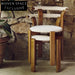 Wabi-sabi Beech Wood Boucle Fabric Upholstered Dining Chair for Modern Interiors