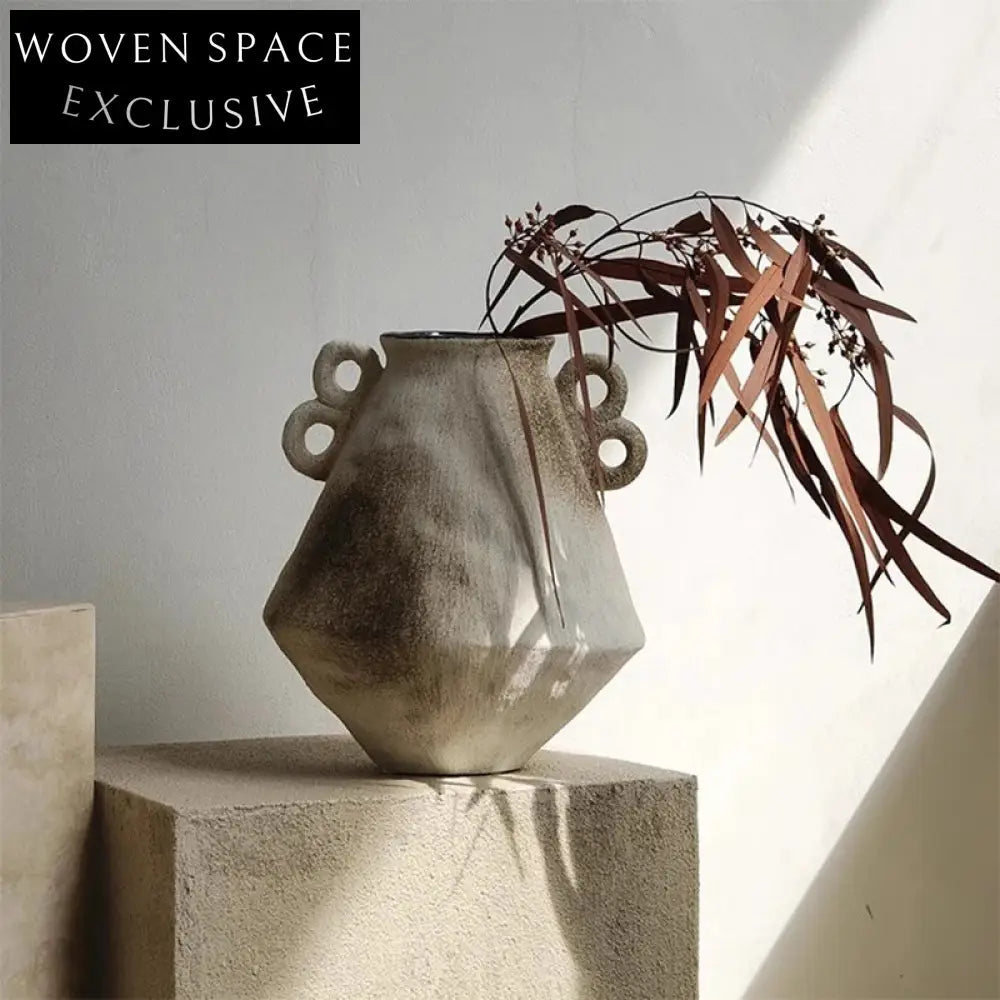 Wabi Sabi Ceramic Art Decor Vase Minimalist Home Hotel Flower Display