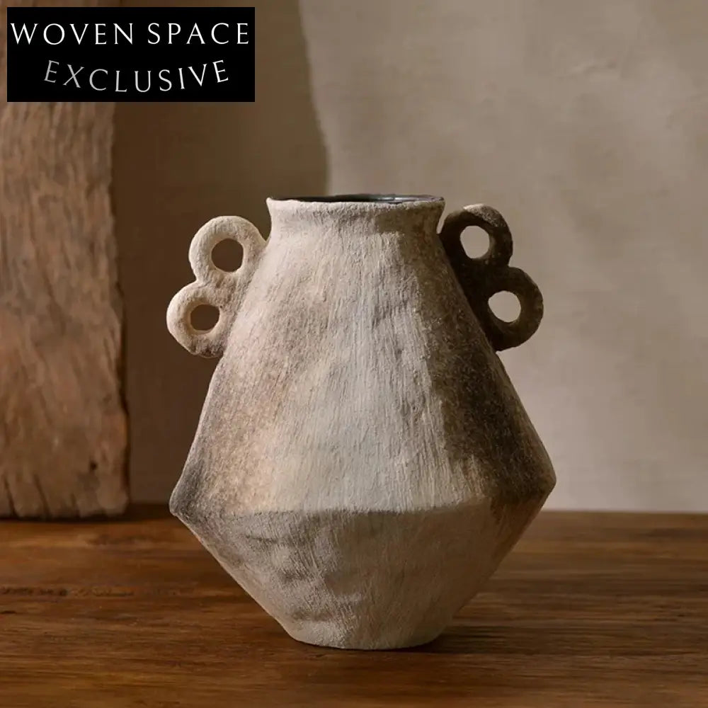 Wabi Sabi Ceramic Art Decor Vase Minimalist Home Hotel Flower Display