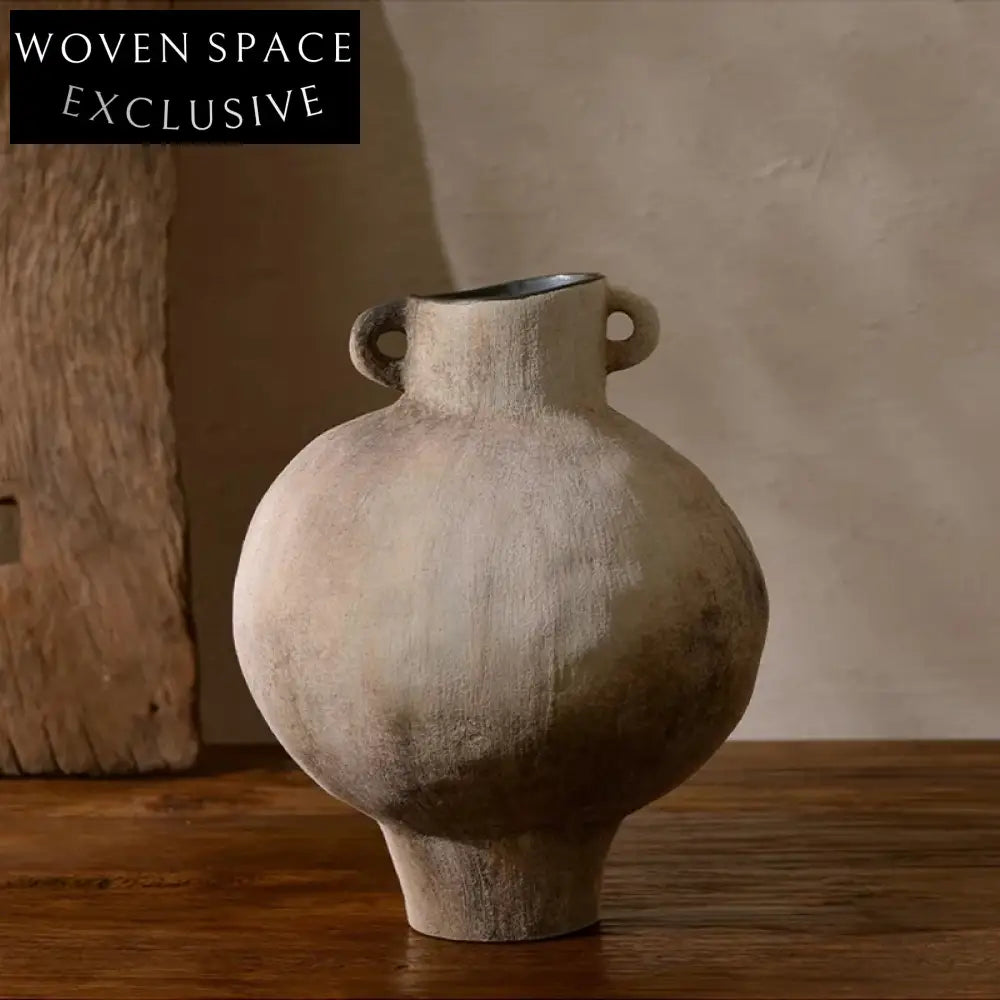 Wabi Sabi Ceramic Art Decor Vase Minimalist Home Hotel Flower Display