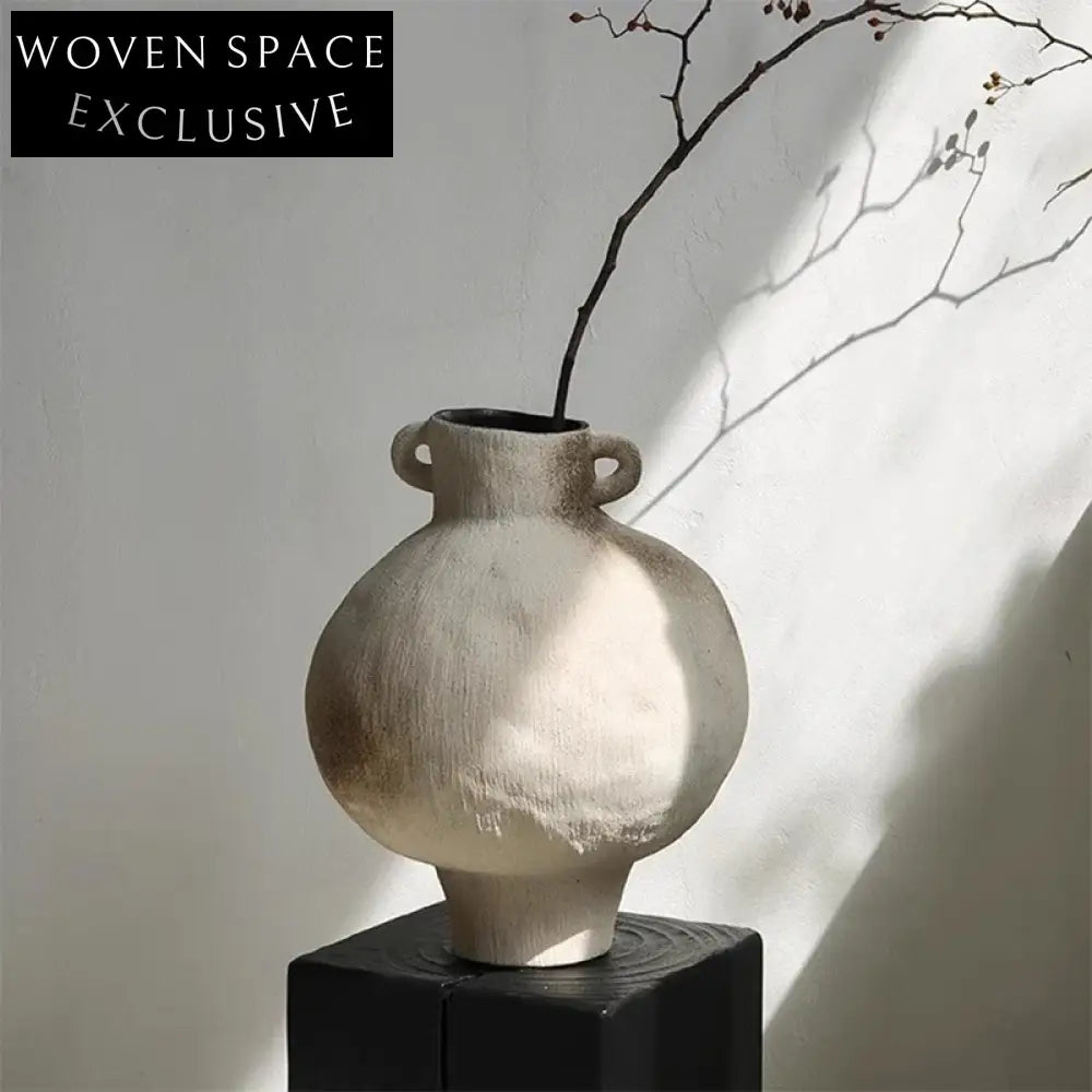 Wabi Sabi Ceramic Art Decor Vase Minimalist Home Hotel Flower Display