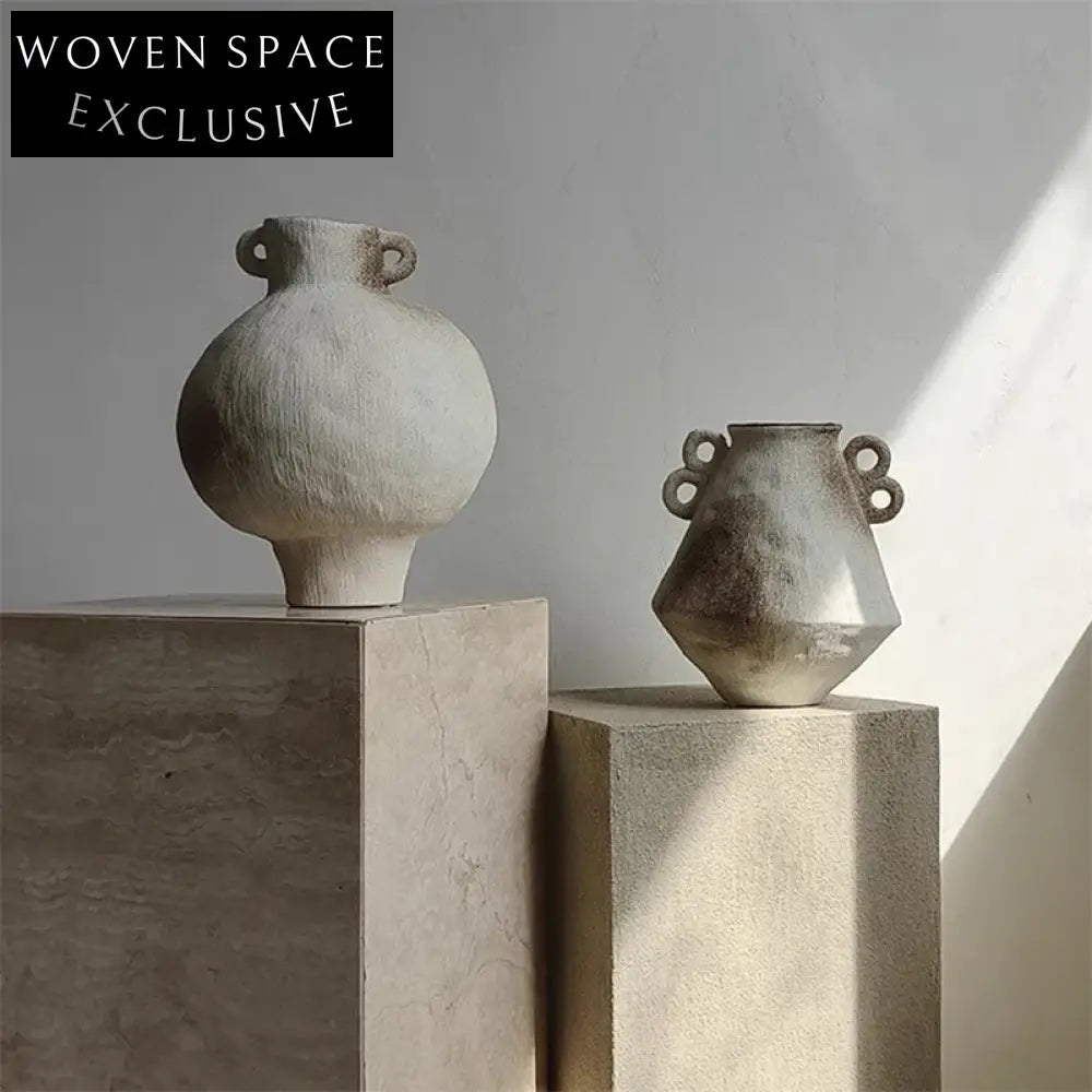 Wabi Sabi Ceramic Art Decor Vase Minimalist Home Hotel Flower Display