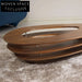 Wabi-sabi Dark Wood Hollow Shape Modern Living Room Coffee Table Set