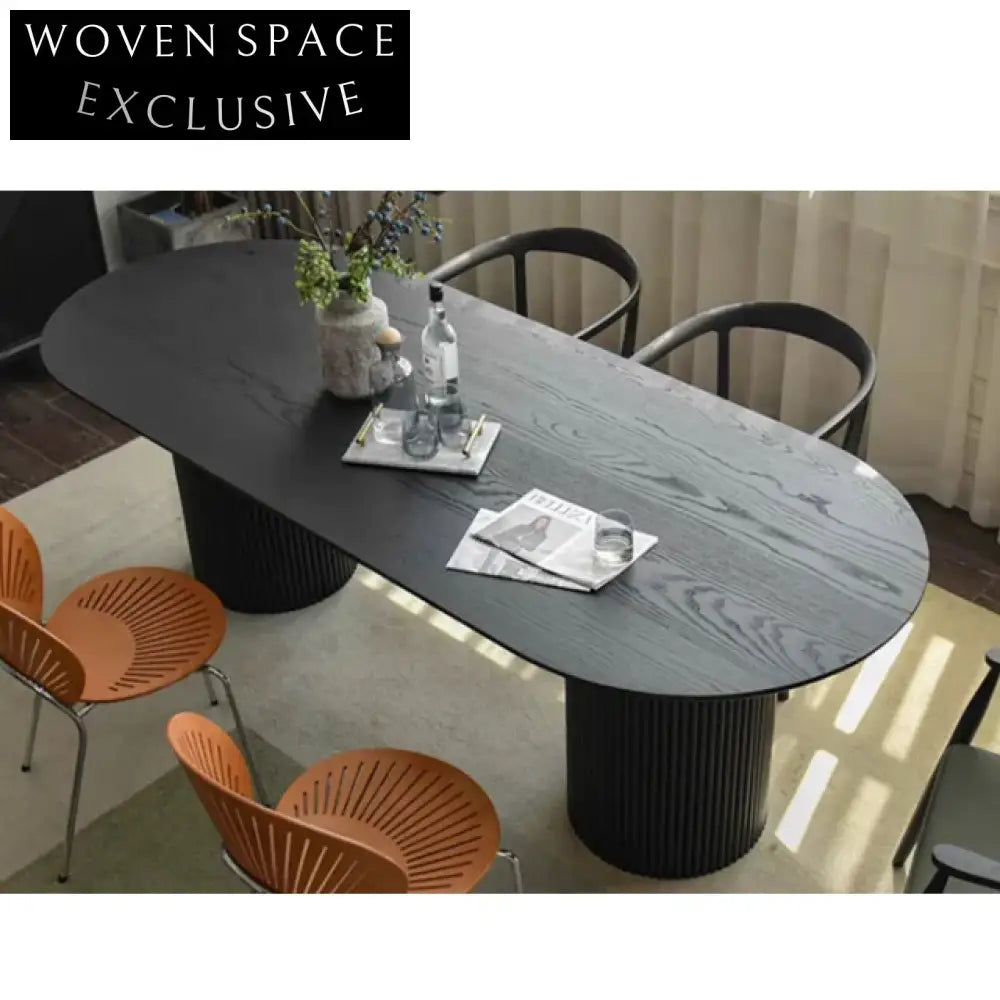Wabi-Sabi French Style Solid Wood Waterproof Handmade Dining Table