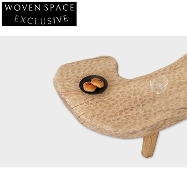 Wabi Sabi Hand Hammered Zen Low Solid Wood Coffee Table