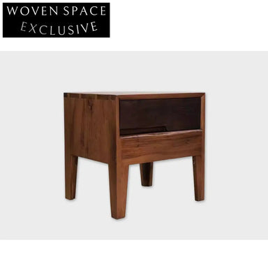 Wabi Sabi Handcrafted Ancient Elm Wood Rustic Bedside Table