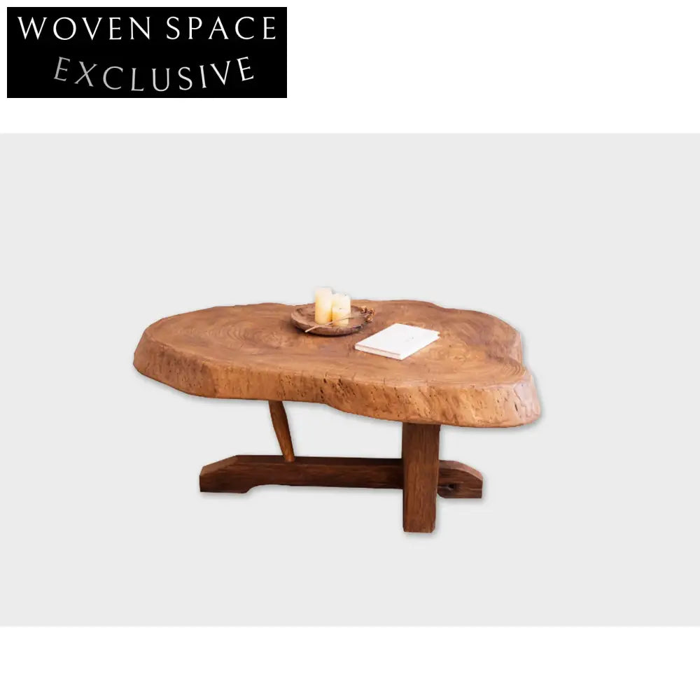 Wabi Sabi Handcrafted Solid Wood Organic Edge Coffee Table