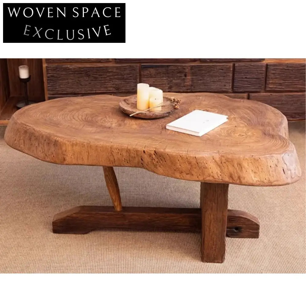 Wabi Sabi Handcrafted Solid Wood Organic Edge Coffee Table