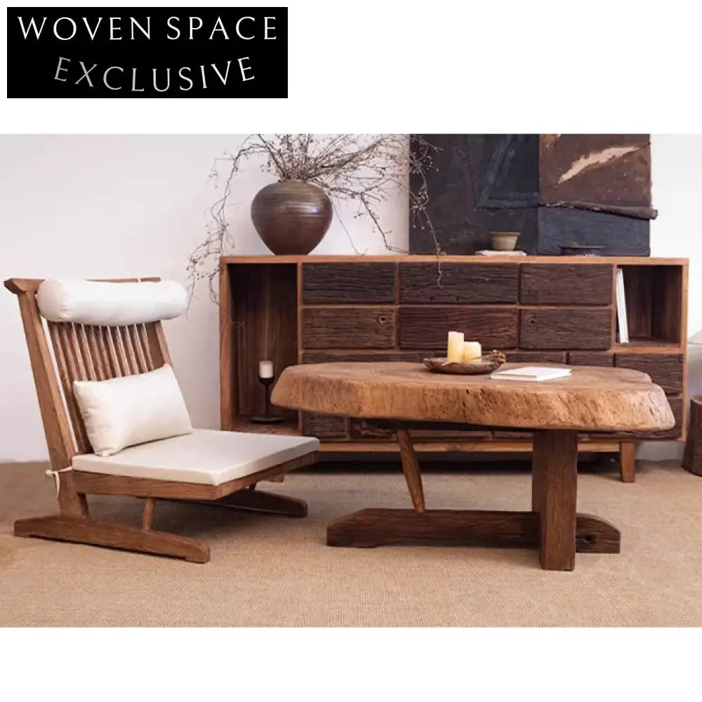 Wabi Sabi Handcrafted Solid Wood Organic Edge Coffee Table