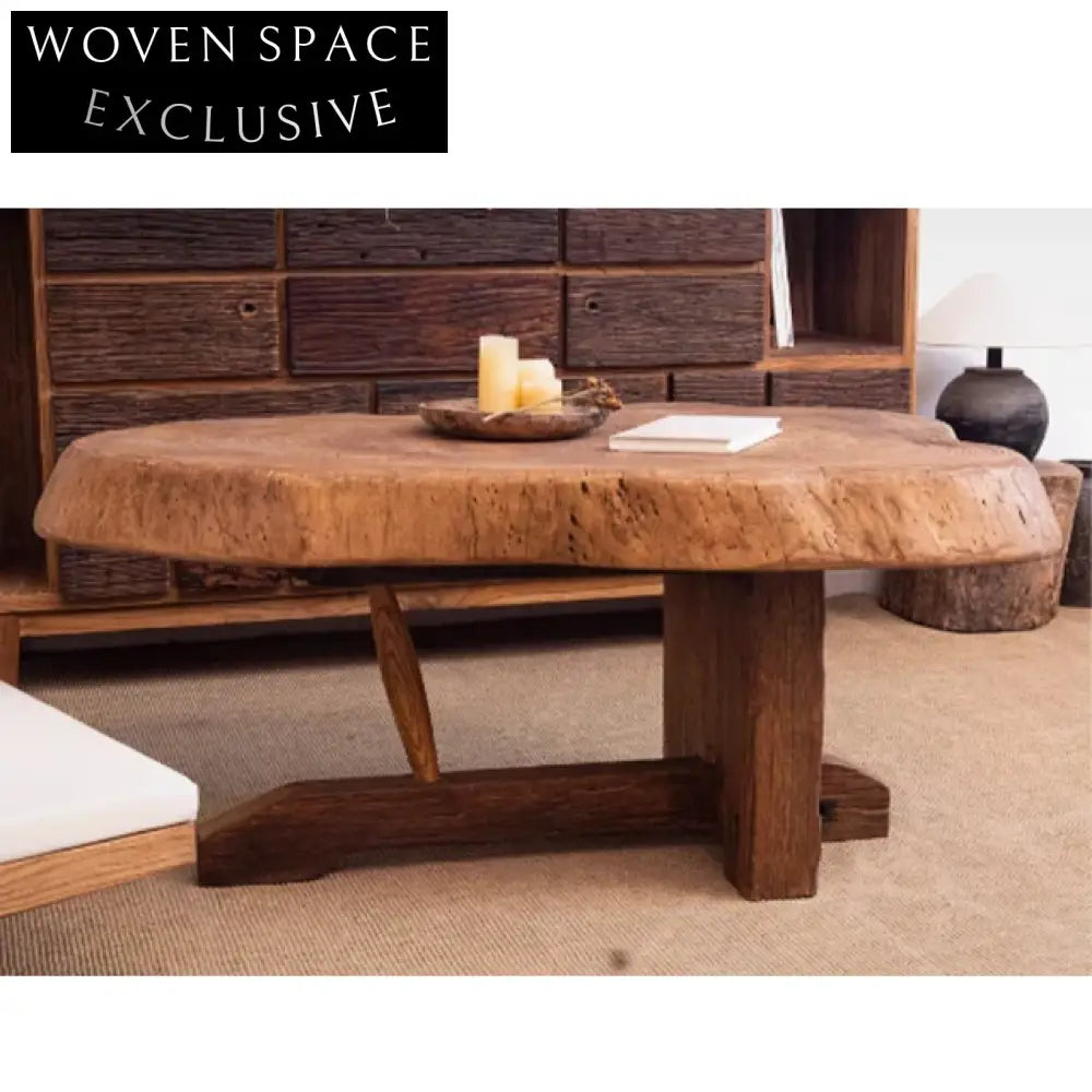 Wabi Sabi Handcrafted Solid Wood Organic Edge Coffee Table