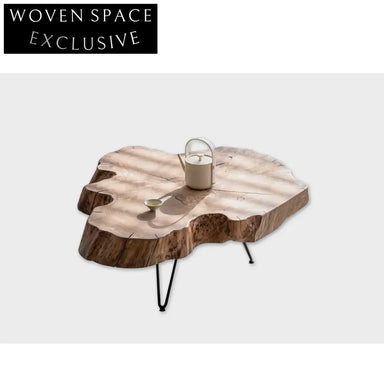 Wabi Sabi Handmade Irregular Natural Solid Wood Coffee Table
