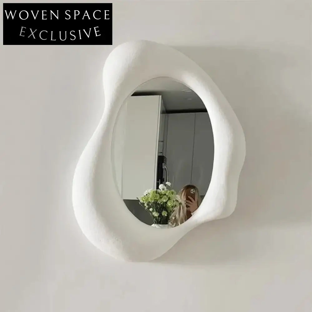 Wabi Sabi Irregular LED Wall Mirror - Modern Decorative Home Accent Piece