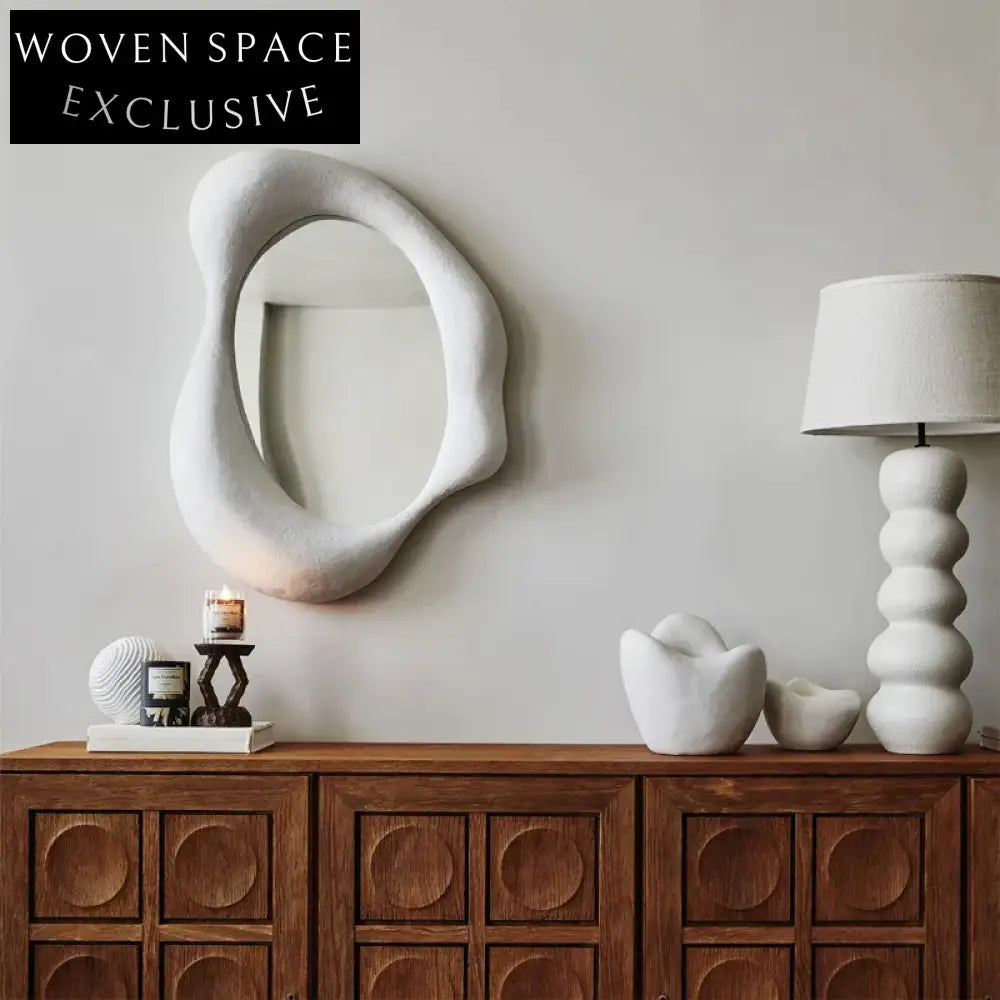 Wabi Sabi Irregular LED Wall Mirror - Modern Decorative Home Accent Piece