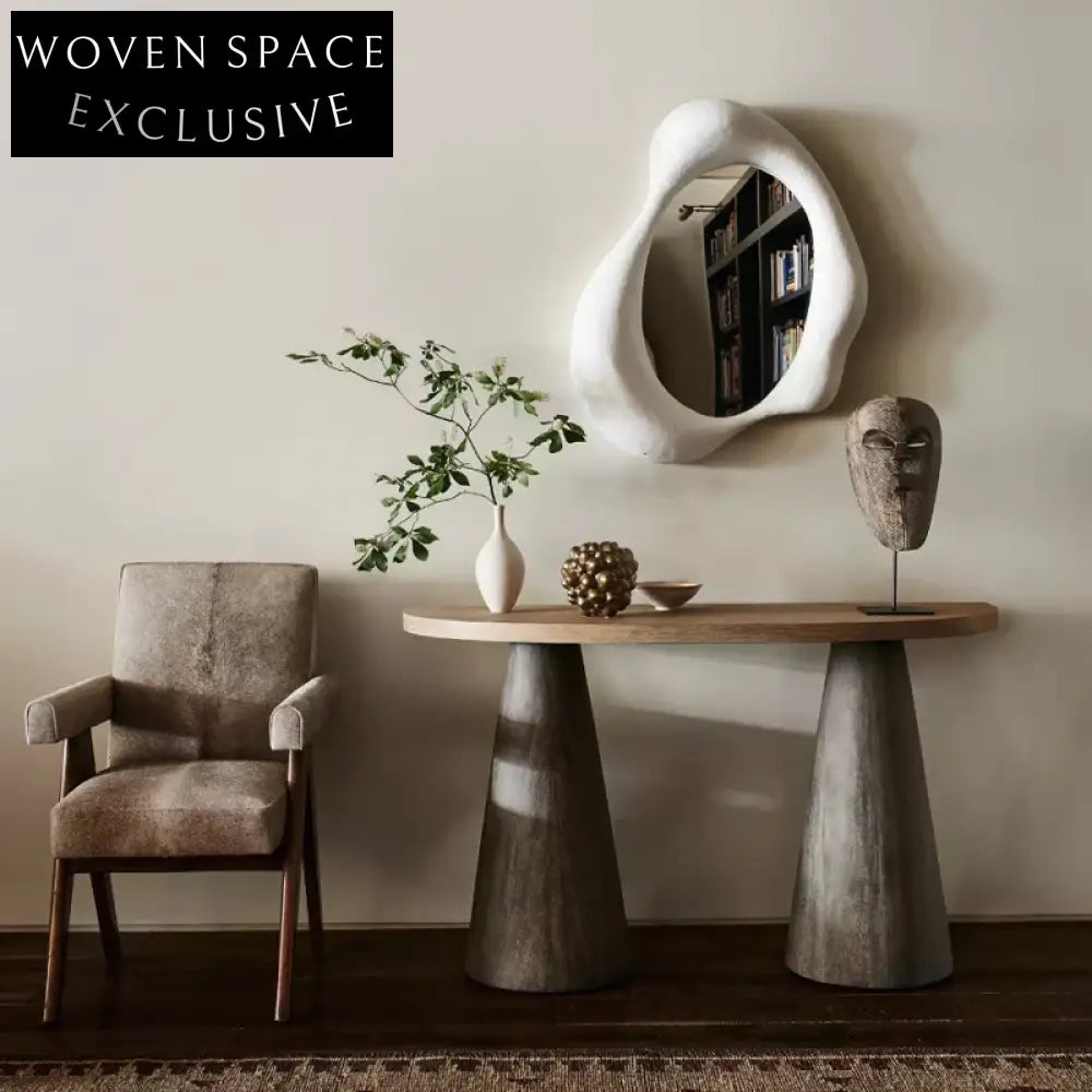 Wabi Sabi Irregular LED Wall Mirror - Modern Decorative Home Accent Piece