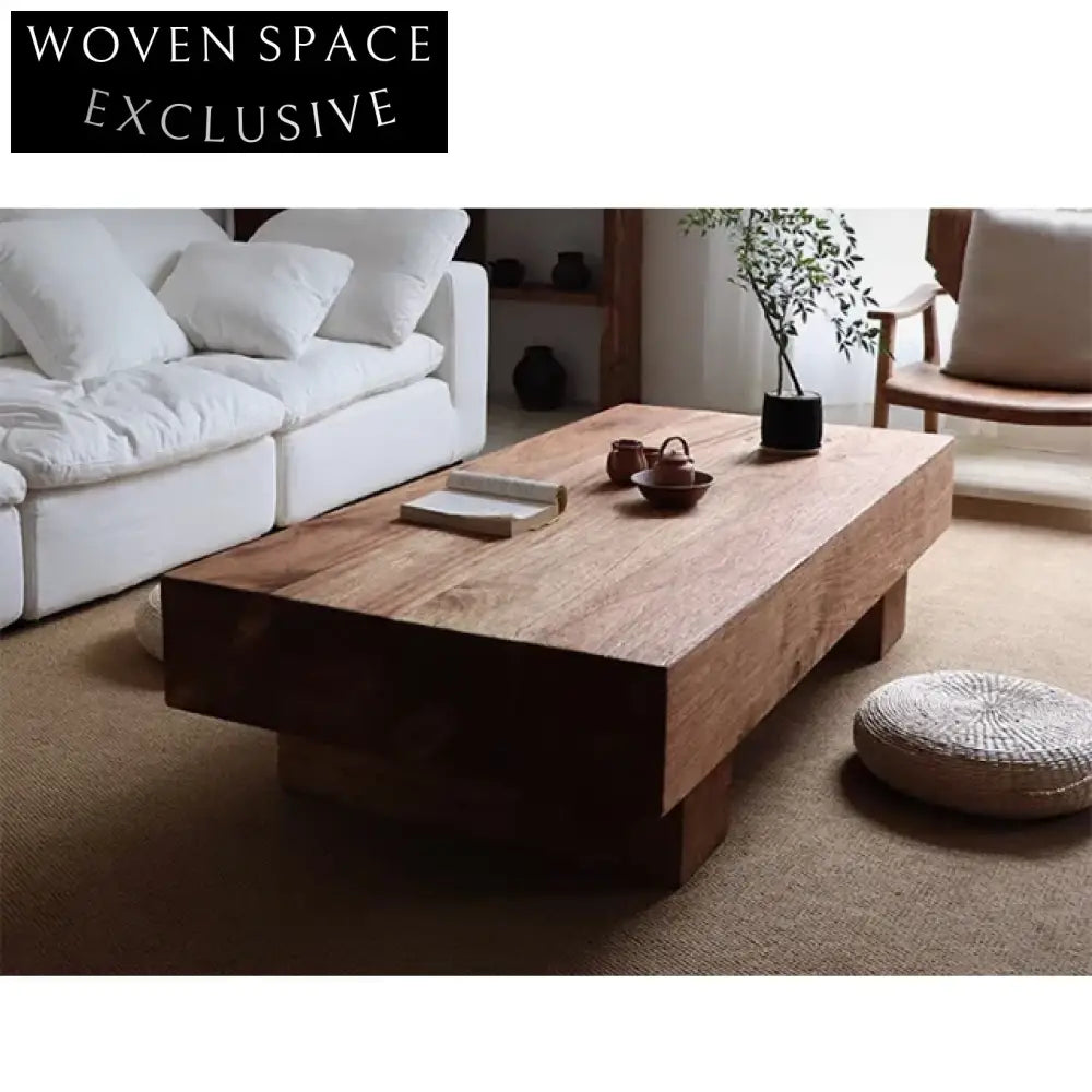 Wabi Sabi Low Tatami Handmade Solid Wood Eco-Friendly Coffee Table