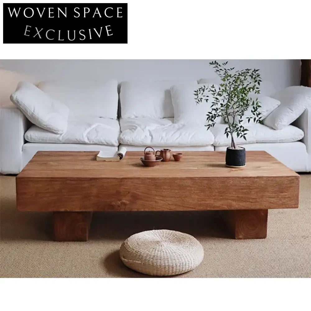 Wabi Sabi Low Tatami Handmade Solid Wood Eco-Friendly Coffee Table