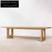 Wabi-Sabi Minimalist Wood Dining Table with Unique Sculptural Base