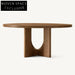 Wabi-Sabi Minimalist Wood Dining Table with Unique Sculptural Base
