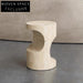 Wabi Sabi Natural Travertine Stone Round Side Table for Living Room