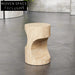 Wabi Sabi Natural Travertine Stone Round Side Table for Living Room