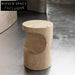 Wabi Sabi Natural Travertine Stone Round Side Table for Living Room
