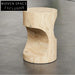 Wabi Sabi Natural Travertine Stone Round Side Table for Living Room
