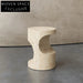 Wabi Sabi Natural Travertine Stone Round Side Table for Living Room