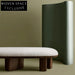 Wabi-sabi Nordic Solid Wood Teddy Fabric Upholstered Entryway Bench Ottoman