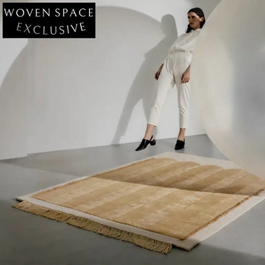 Wabi Sabi Retro Tassel Area Rug - Thick Polyester Niche Design Floor Carpet