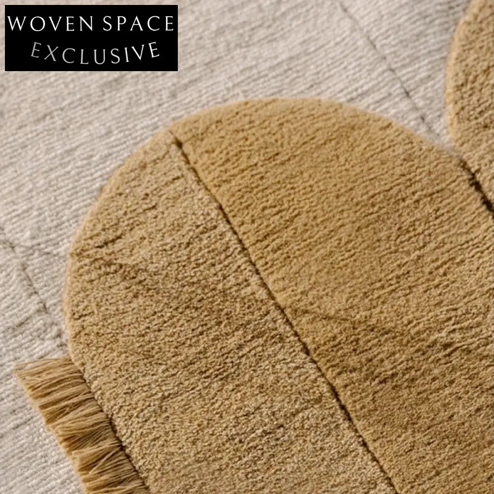 Wabi Sabi Retro Tassel Area Rug - Thick Polyester Niche Design Floor Carpet