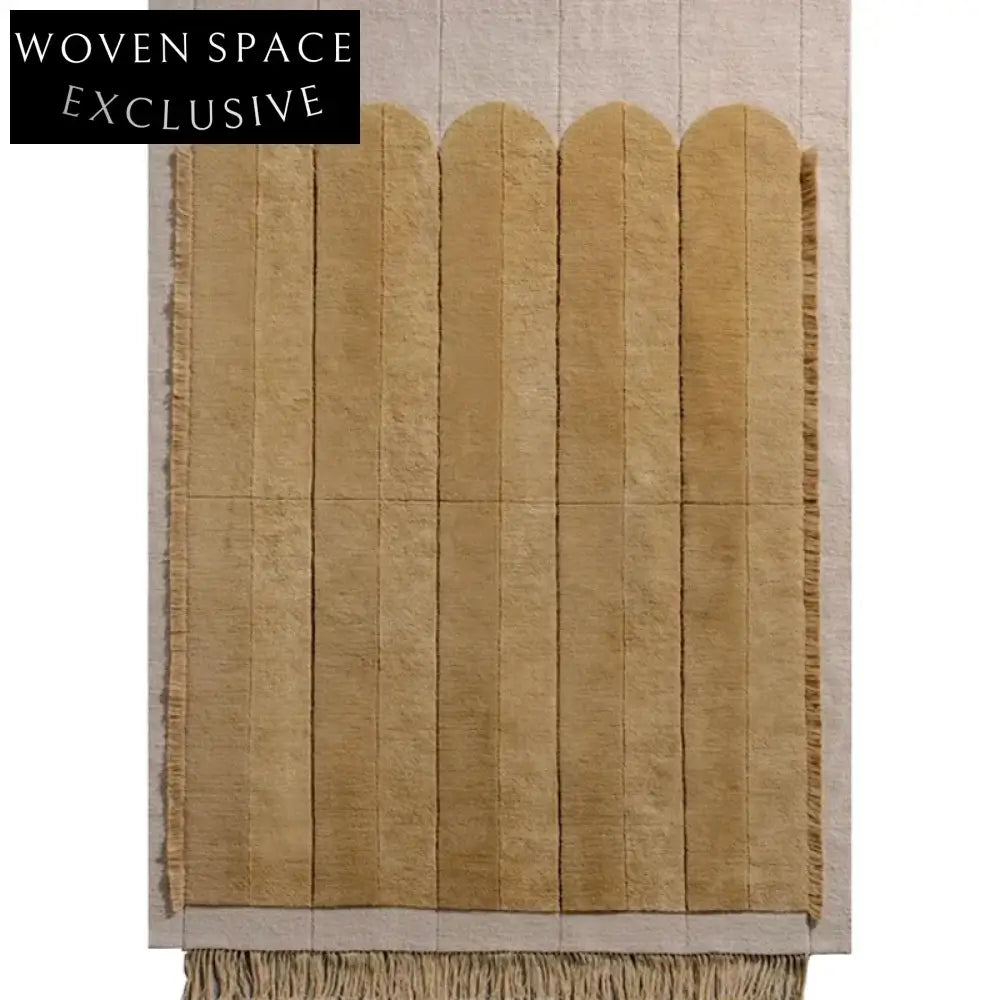 Wabi Sabi Retro Tassel Area Rug - Thick Polyester Niche Design Floor Carpet