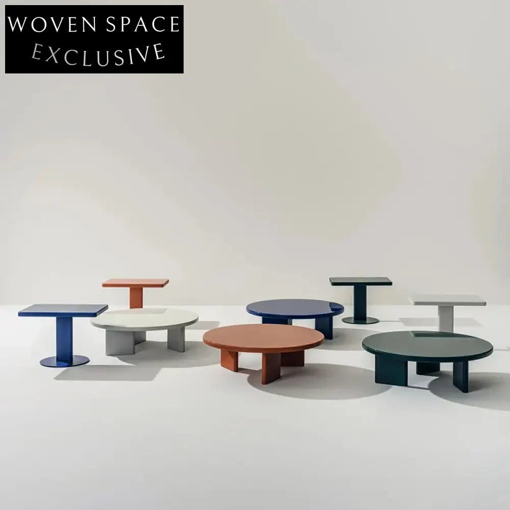 Wabi-sabi Round Wooden Coffee Table for Living Room, Optional Finishes & Sizes