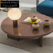 Wabi-sabi Round Wooden Coffee Table for Living Room, Optional Finishes & Sizes