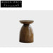 Wabi Sabi Sculpted Paulownia Hourglass Solid Wood Side Table
