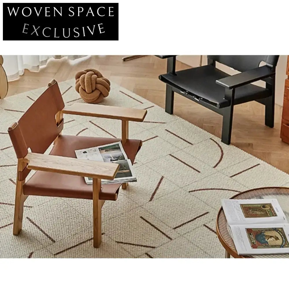 Wabi Sabi Solid Ash Wood Fabric Upholstered Elegant Leisure Chair