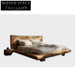 Wabi Sabi Solid Elm Wood Ancient Style Bedroom Platform Bed