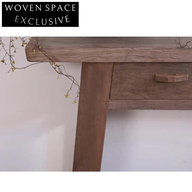 Wabi Sabi Solid Maple Wood Vintage Entrance Cabinet Console Table