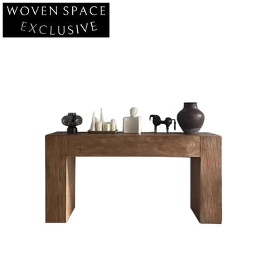 Wabi Sabi Solid Wood American Log Handmade Porch Console Table