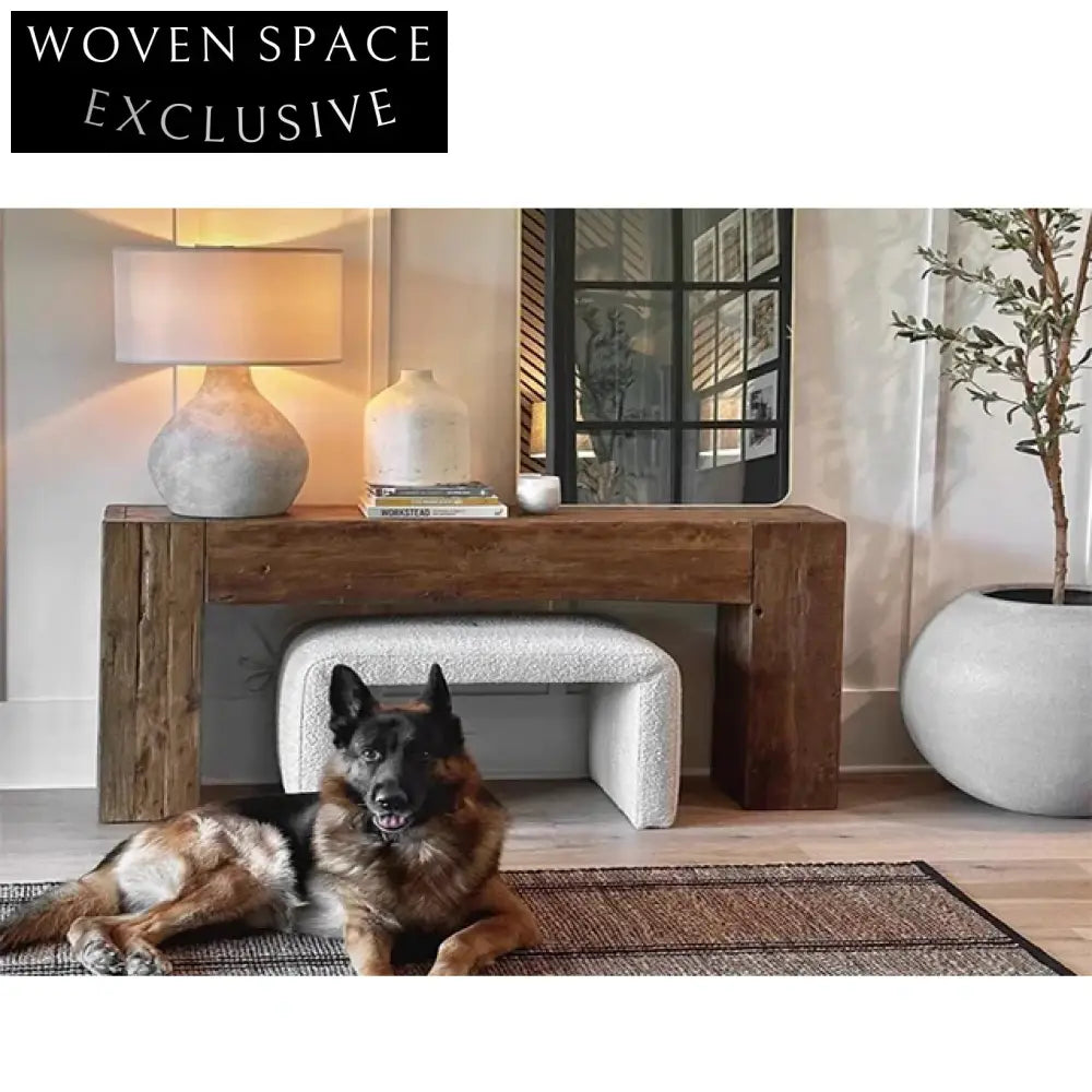 Wabi Sabi Solid Wood American Log Handmade Porch Console Table