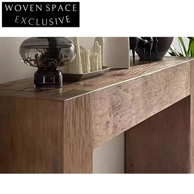 Wabi Sabi Solid Wood American Log Handmade Porch Console Table