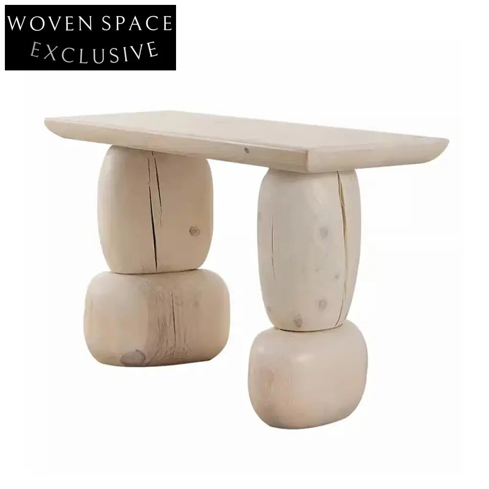 Wabi-Sabi Solid Wood Console Table for Entrances, Living Rooms, Hallways
