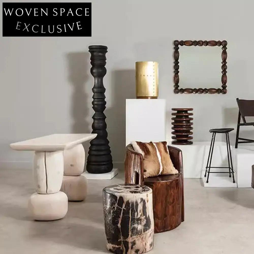 Wabi-Sabi Solid Wood Console Table for Entrances, Living Rooms, Hallways