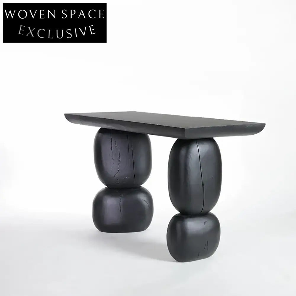 Wabi-Sabi Solid Wood Console Table for Entrances, Living Rooms, Hallways